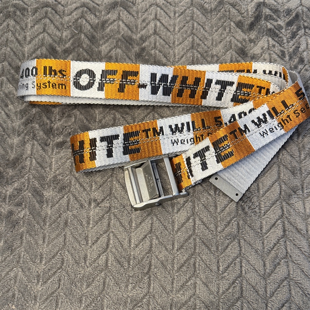 Off-White Industrial Belt In Orange And White